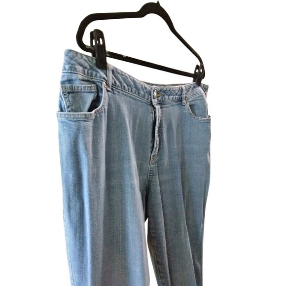 Avenue Plus Size 18 Tall Jeans Denim Light Blue Full Length Stretch Relaxed Fit - Picture 3 of 10